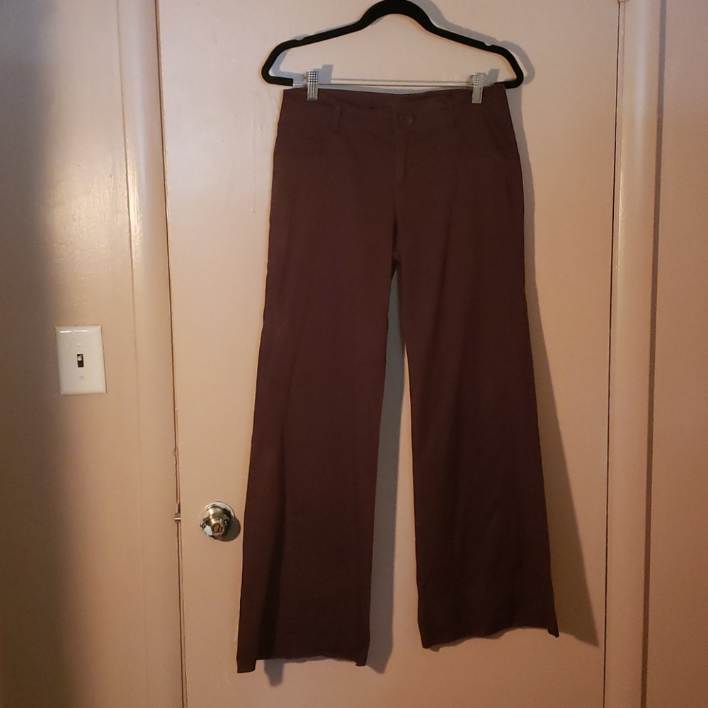 Wide leg, twill chinos